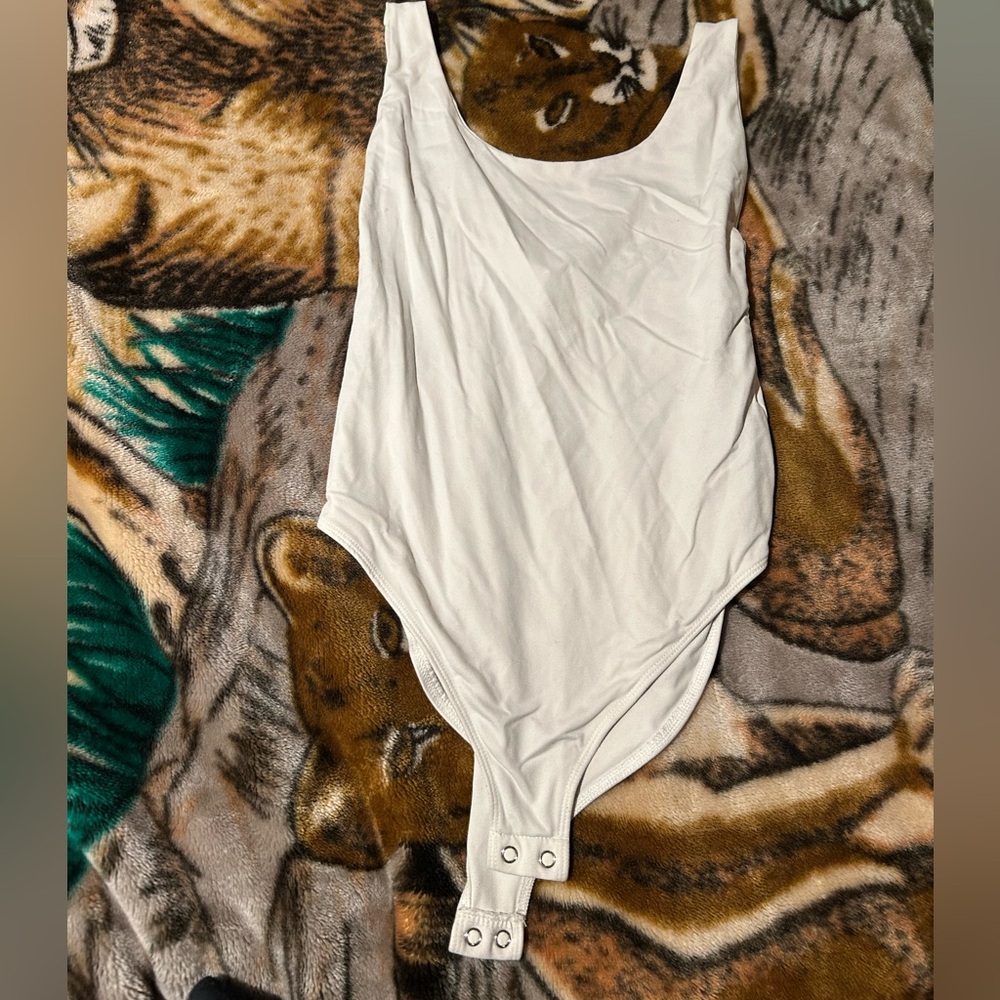 White Sleeveless Bodysuit